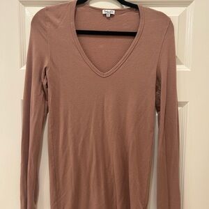 Slendid Mocha V-Neck Top